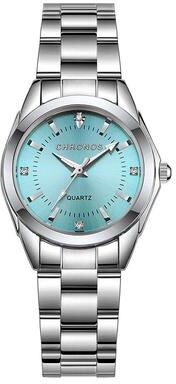 Fabled Fashion Studio Chronos Elegant Stainless Steel Womens Quartz Watch b