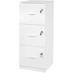 Relaxdays Aktenschrank Hängeregister Weiß