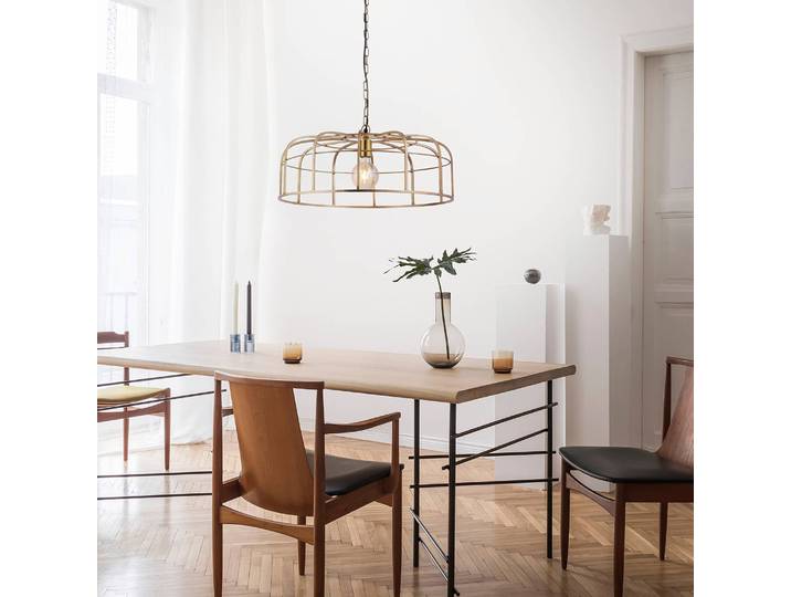 Suspension Amir 58 x 120 x 58cm Laiton Fer E27