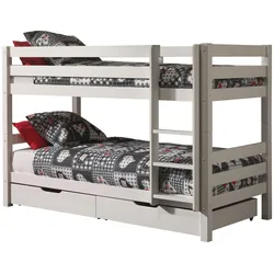 ETAGENBETT Karolina 210x140x105 aus Massivholz in Weiß