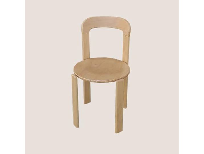 Bestiry Stapelbarer Esszimmerstuhl, 2er-Set, bunter Holzstuhl mit offener, geschwungener Rückenlehne für die Küche, das Büro oder die Bar (44,5 x 46,5 x 80 cm, F)