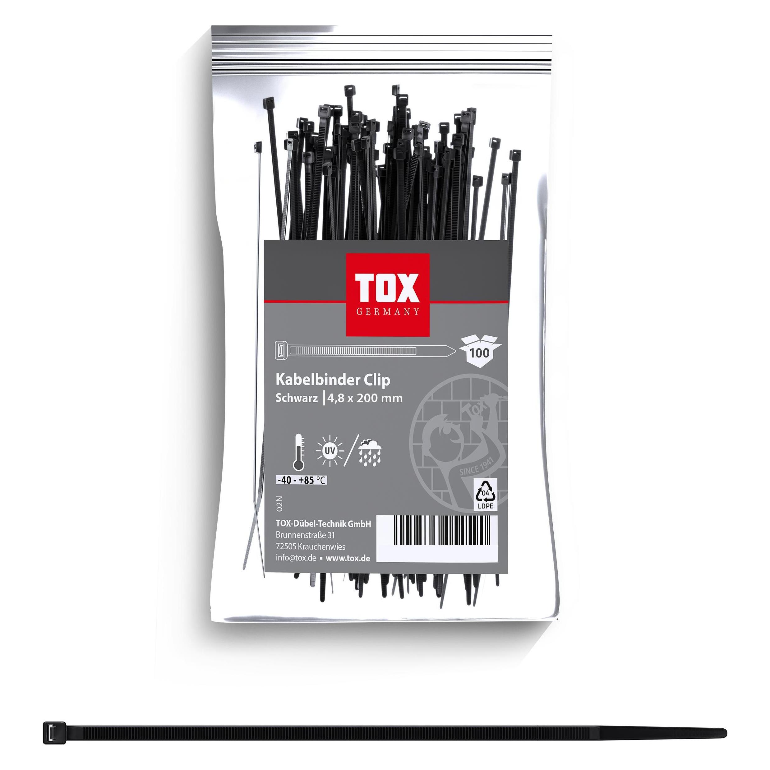 Tox Kabelbinder Clip 4,8x200 (100 Stk.) (200 mm, 100 Stk.) (099600026)