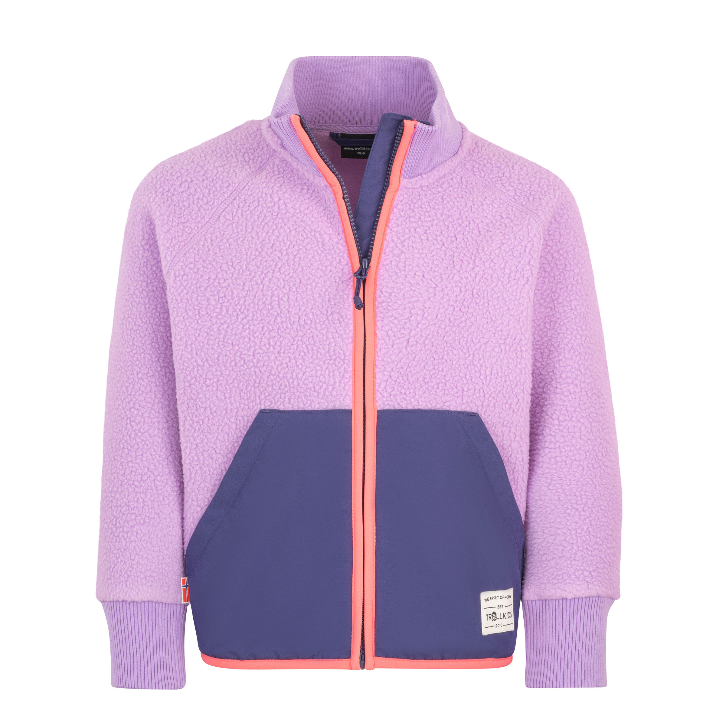 Trollkids Vega Kinder Fleecejacke lila Größe 110 Lifestyle Elastisch