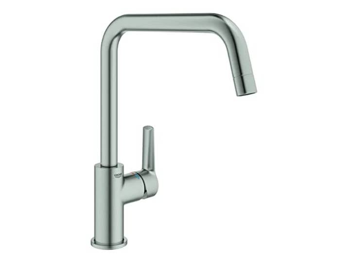 GROHE QUICKFIX Start - Einhand- Spültischarmatur (hoher Auslauf, Schnell-Montage System, Schwenkbereich 150°), supersteel, 30470DC0