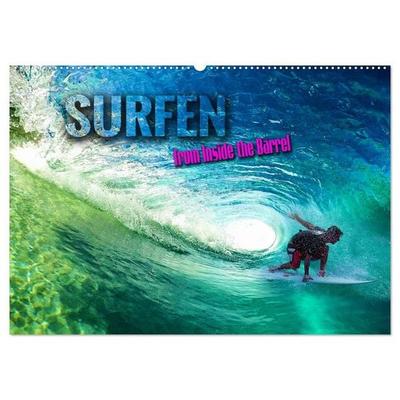 Surfen - from Inside the Barrel (Wandkalender 2027 DIN A2 quer), CALVENDO Monatskalender