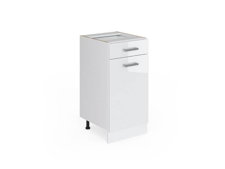 Meuble cuisine R-Line 40cm sans PT Blanc Haute brillance/Blanc Vicco 29236