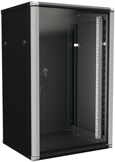 Enoc Armoire murale 18U 2 pièces noire 19