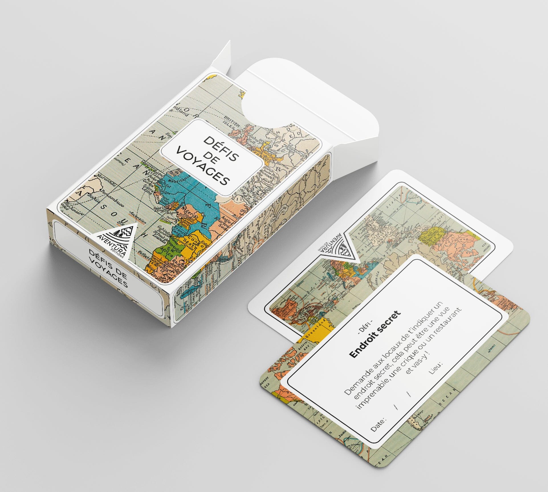 Jeu de cartes - Défis de voyages   Aventura