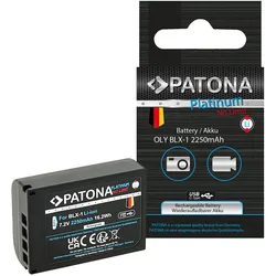PATONA Platinum Akku mit USB-C Input wie Olympus BLX-1
