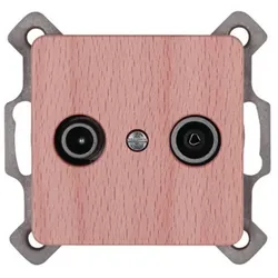 Kopp 917031089 Antennensteckdose 2-fach TV RF für Kabelfernsehen Milano buche