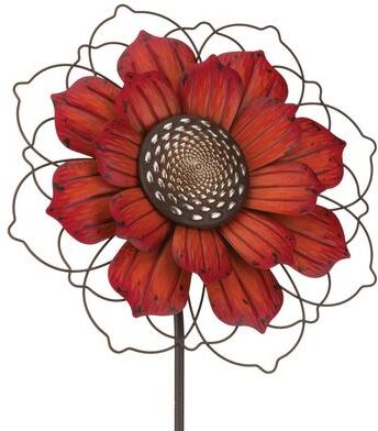 "Regal Art & Gift 62 Inch Giant Rustic Flower Stake - Red - 21""x7.5""x62"""