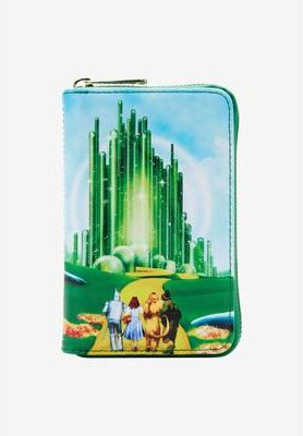 Women's Loungefly x Warner Bros Wizard Of Oz Emerald City Zip Around Wallet by Loungefly in Green (Size ONE SIZE)