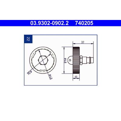 ATE Entlüfterstutzen 03.9302-0902.2