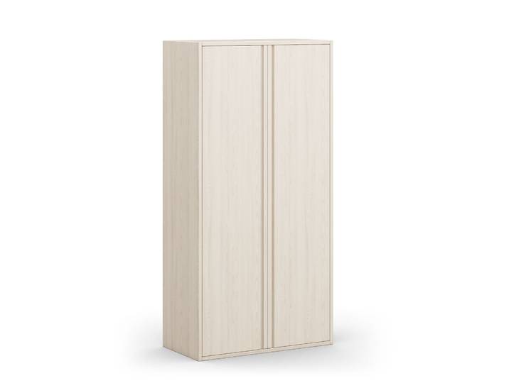 Naturwohnen Regal breit mit Tür aus Massivholz Kiefer Naturweiß Maße: H160xB80xT40cm Laura veredelt mit bioola® colour 100% Bio&Vegan