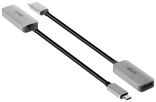 Club3D CAC-1567 USB-C / DisplayPort Adapter [1x USB-C - 1x DisplayPort] Schwarz/Silber