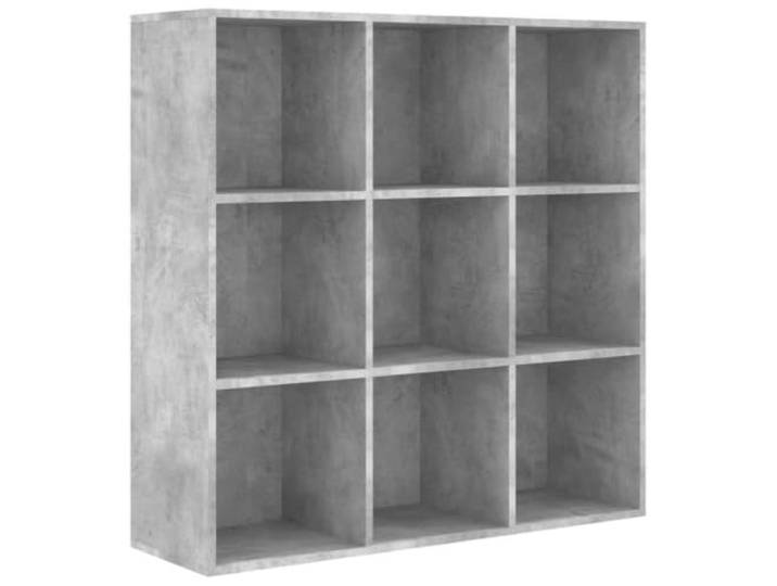 GHVBNMF Standregal Betongrau mit 9 Fächern 98x29x97.5 cm Holzwerkstoff Vielseitiges Würfelregal für Wohnzimmer und Schlafzimmer mit 9 geräumigen Fächern für Bücher und Dekoration.