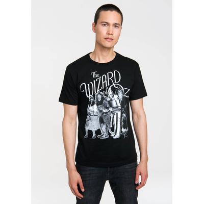 T-Shirt LOGOSHIRT "Dorothy and Friends - Der Zauberer von Oz", Herren, Gr. S, schwarz, 100% Baumwolle, bedruckt, normal, Rundhals, Shirts T-Shirt, mit Retro-Print