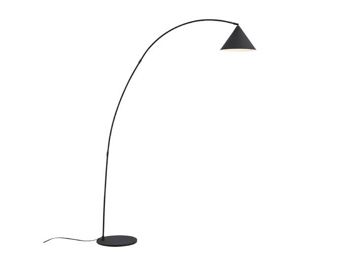 Lampadaire Rétro Noir avec Intérieur Blanc - Triangolo