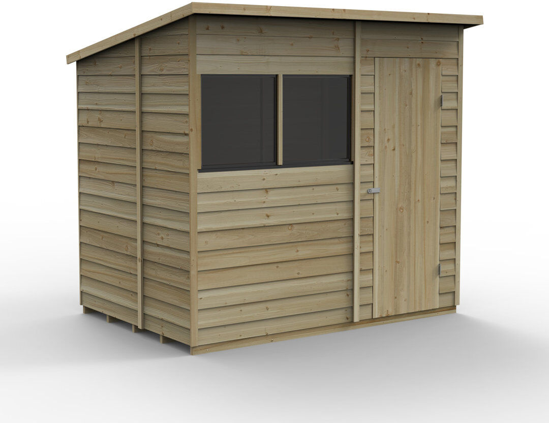 Forest Garden 7 ft. W x 5 ft. D Solid Wood Garden Shed Natural 225.4cm W X 168.8cm D X 203.6cm H