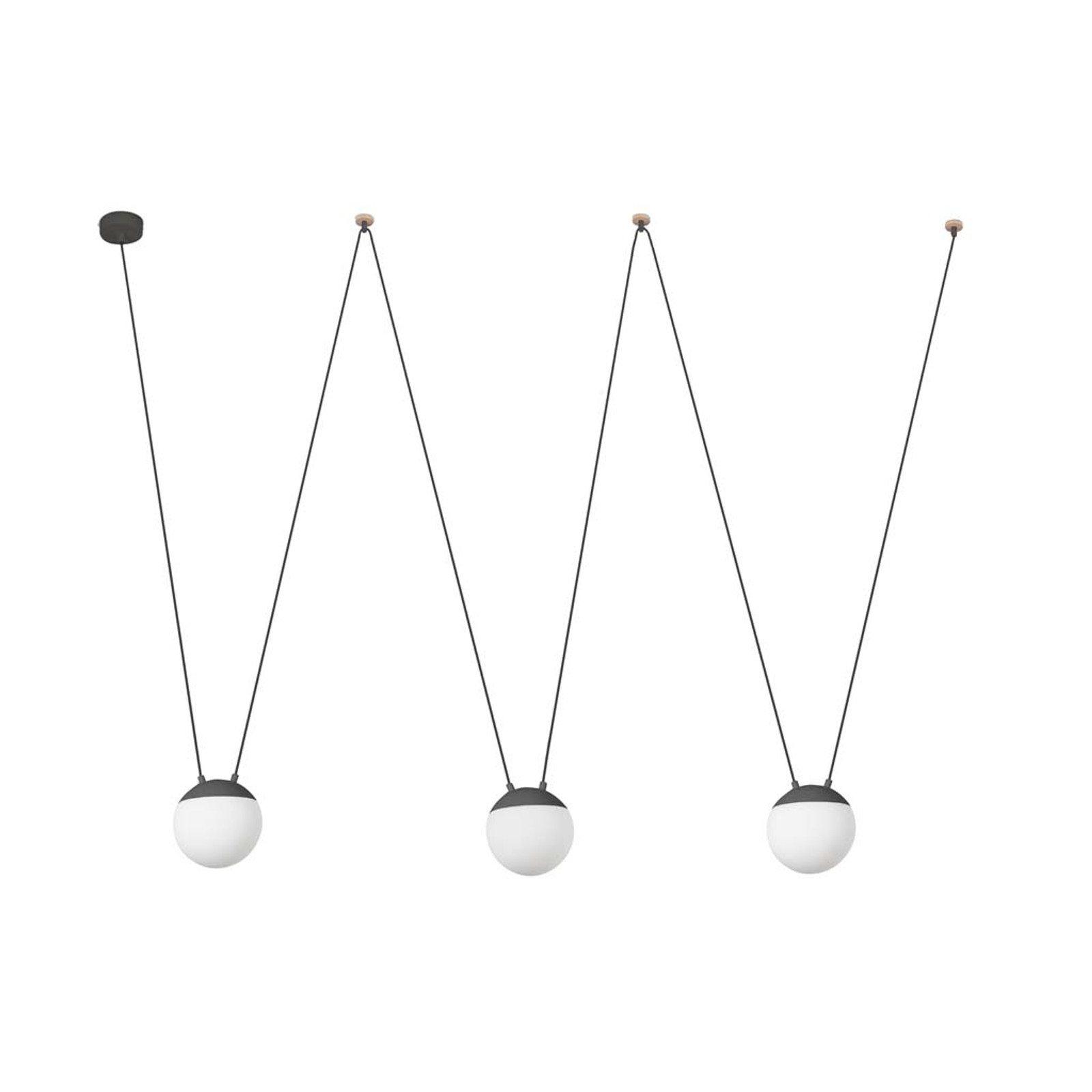 Faro MINE SPACE Hanglamp, 3 lampen, E27, IP20, grijs