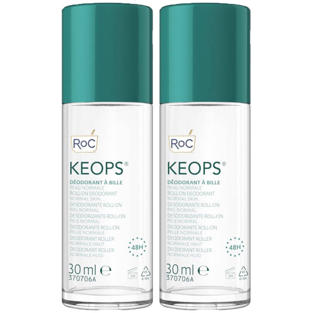 Roc Keops Deodorant Roller Promo Duo -€2 ok Nlfrenites 2x30 ml
