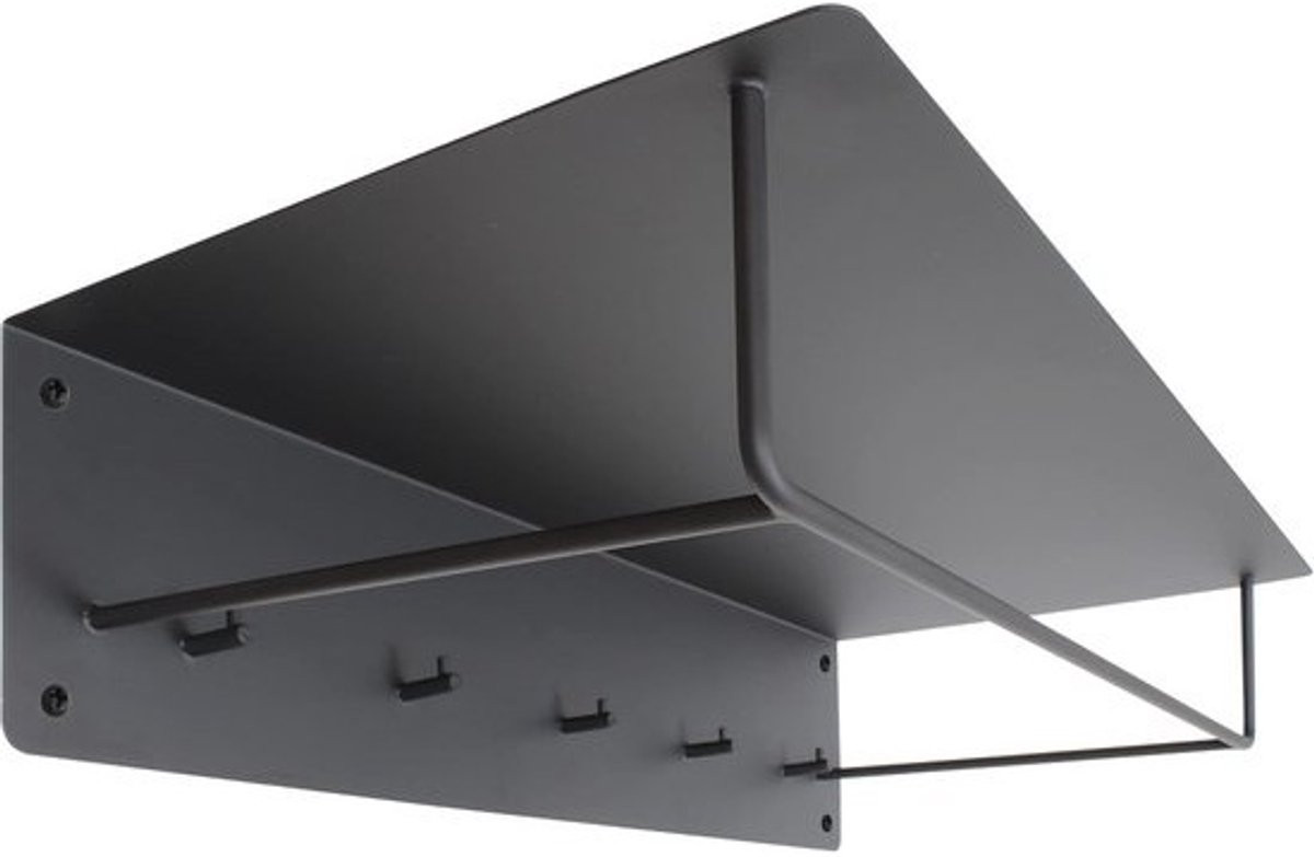 Multifunctionele Wandgarderobe met Haken en Kledingrekken voor Hal en Thuiswerkplek