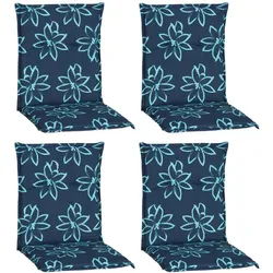 Niedriglehner Auflagen Bunde 4er- Set ca. 100x50 cm Blau