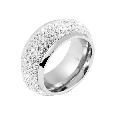 Fingerring AKZENT "Clodia, silberfarbig, langlebig" Gr. 62, silber (silberfarbig), Fingerringe, Damen, 62, Edelstahl, Fingerring