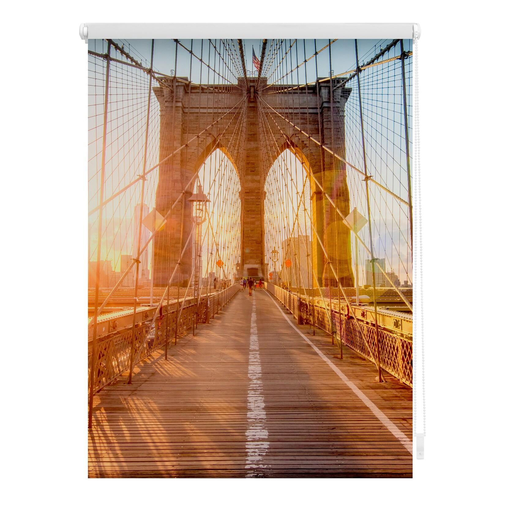 Lichtblick Rollo Klemmfix, ohne Bohren, Verdunkelung, Brooklyn Bridge - Orange