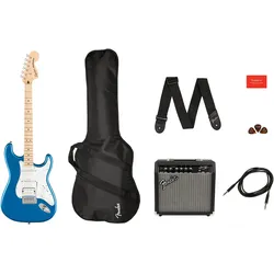 Fender Affinity Series Stratocaster HSS Pack (E-Gitarren Set, Decke: Pappel, Griffbrett: Ahorn, Hals: Ahorn), Gitarre, Blau