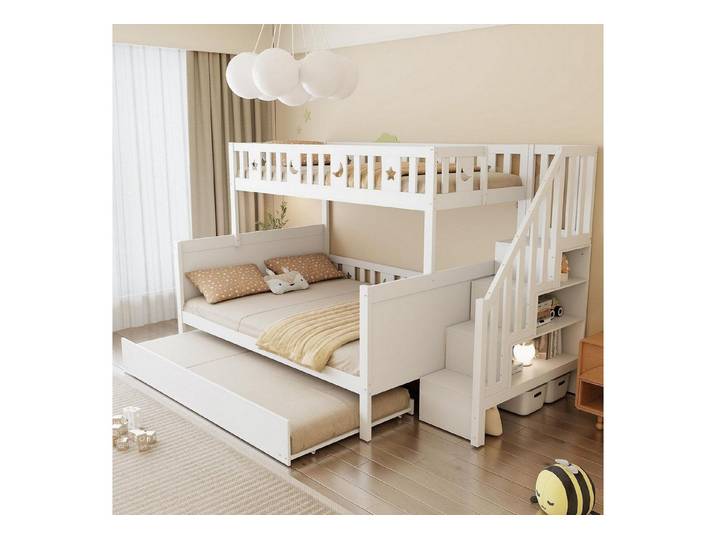 LuxusKollektion Etagenbett Etagenbett 90x200/140x200 cm mit Stauraum (1-St)