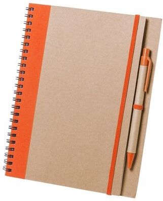 Carnet personnalisable Tunel carton recyclé bleu orange