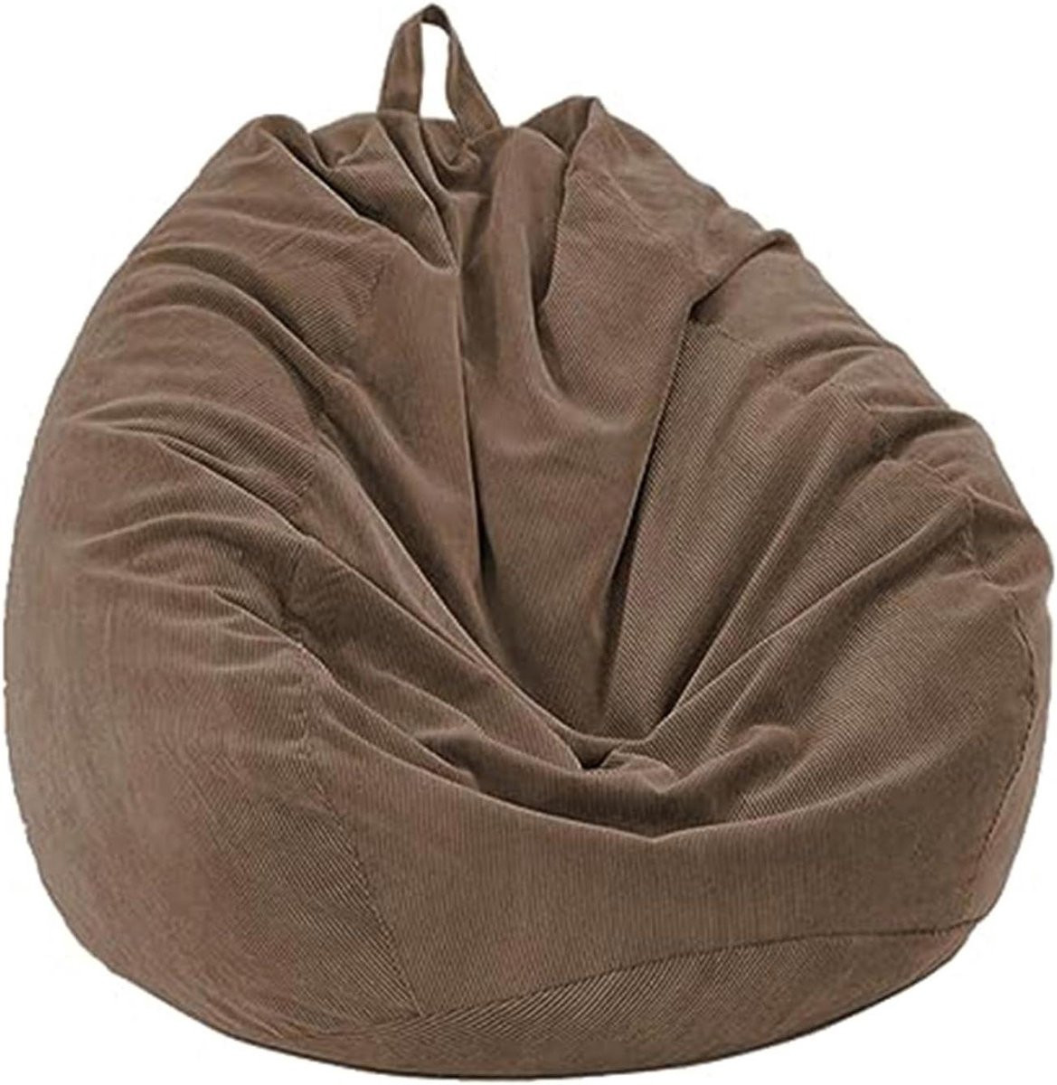 Zitzakhoes Corduroy Zwart - Wasbare Luie Stoelhoes - 85 x 110 cm