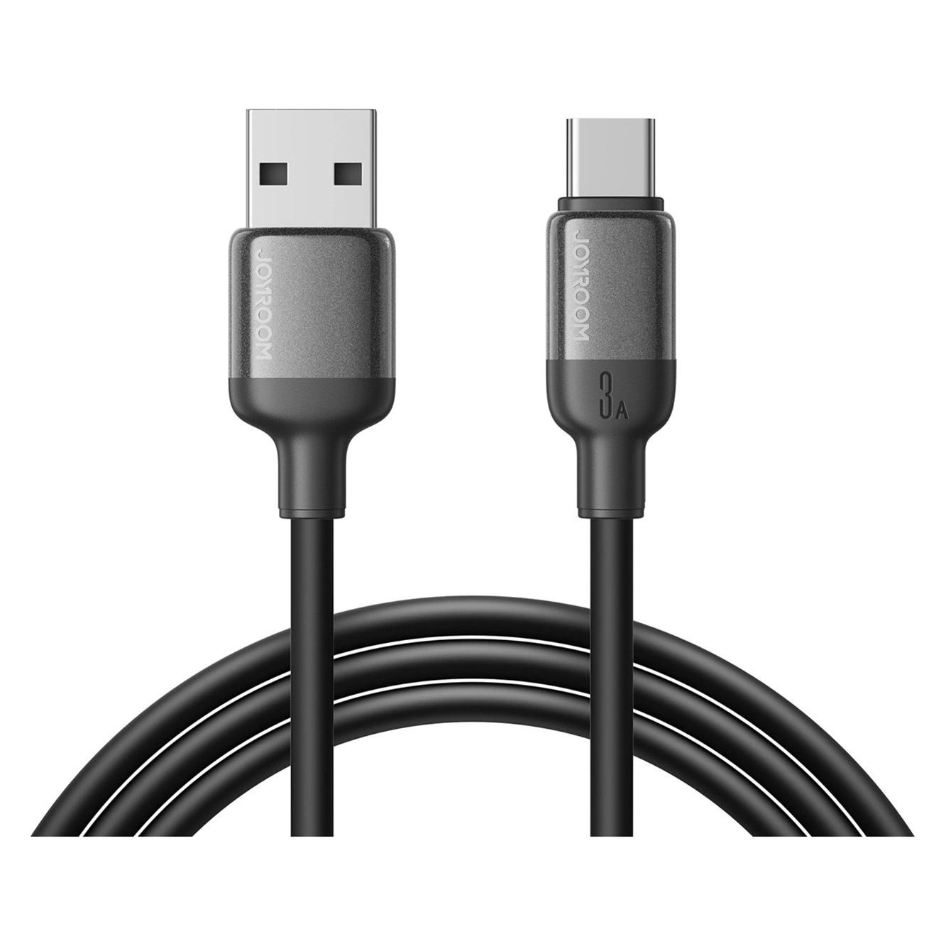 Joyroom S-A62 Lively Series 3A USB-A- auf USB-C-Kabel, 1,2 m, schwarz (1.20 m, 18 W) (S-A62-Black-A-C)