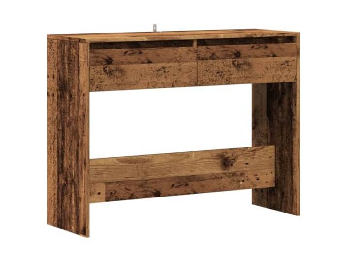 Konsolentisch Altholz 100x35x76,5 cm mit Deckel Schubladen Holzwerkstoff, feuchtigkeitsbeständig, Tischplatte für Dekoration, für Wohnzimmer und Flur, leicht zu reinigen