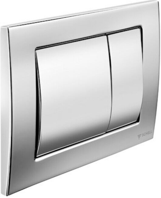 Schell Plaque de commande WC MONTUS FIELD mat chrome, commande avant ou arrière, pour chasse 2-Mg (031266499)