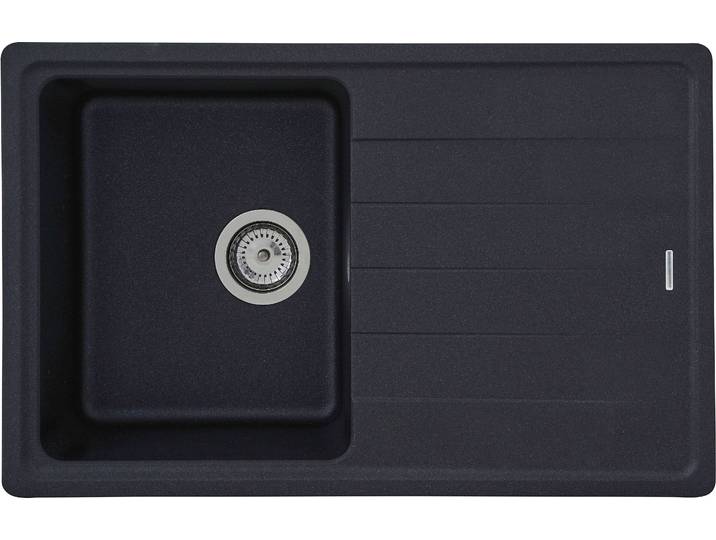 Einbauspüle RESPEKTA COLUMBIA78X50 , schwarz, B:78cm T:50cm, Verbundwerkstoff, Küchenspülen, Einbauspüle