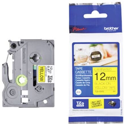 Brother TZe-631S fita preta sobre amarelo 12 mm