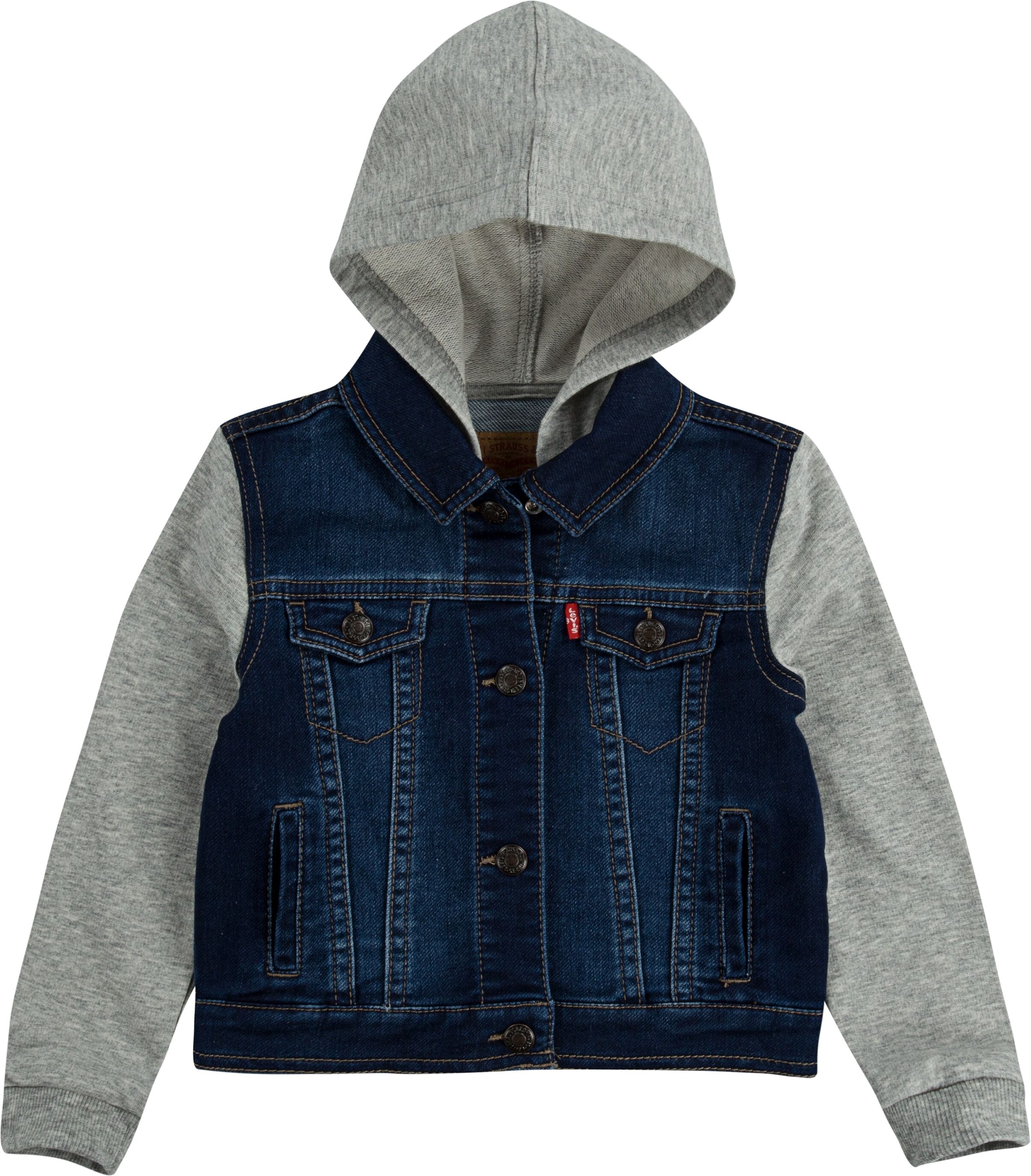 Jeansjacke LEVI'S KIDS "INDIGO JACKET", Jungen, Gr. 24M (92), blau (indigo dusk), Denim/Jeans, Obermaterial: 81% Baumwolle, 18% Polyester, 1% Elasthan, Jacken Jeansjacke, for Baby BOYS indigo dusk 24M (92)