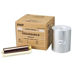 DNP Mediakit Metallic DS 620 Drucker 10x15cm 200 Fotos (10x15cm, 200 Stk.), Fotopapier, Silber