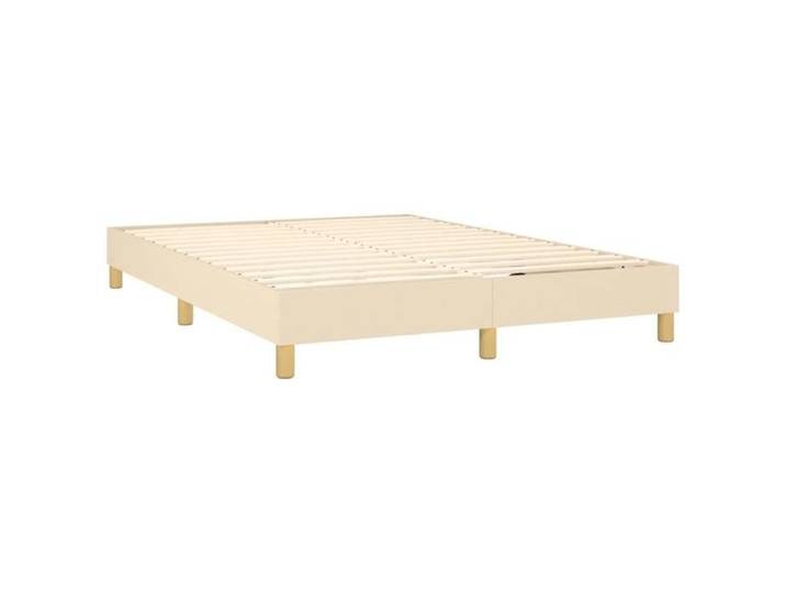 Lit Crème - BMK - Cadre de lit à lattes crème 140x190 cm tissu - Lit chambre&697296