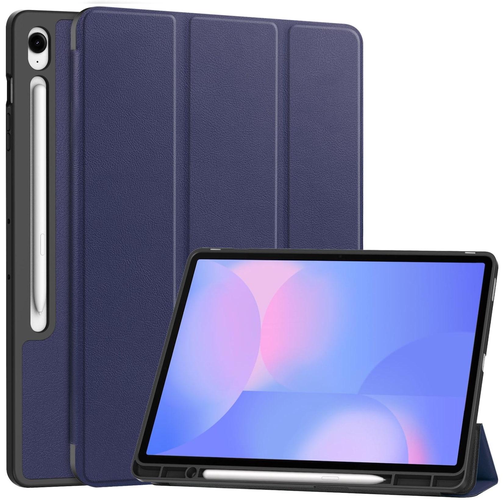 Für Samsung Galaxy Tab S10 FE Plus 3folt Wake UP Smart Tasche Hülle Blau