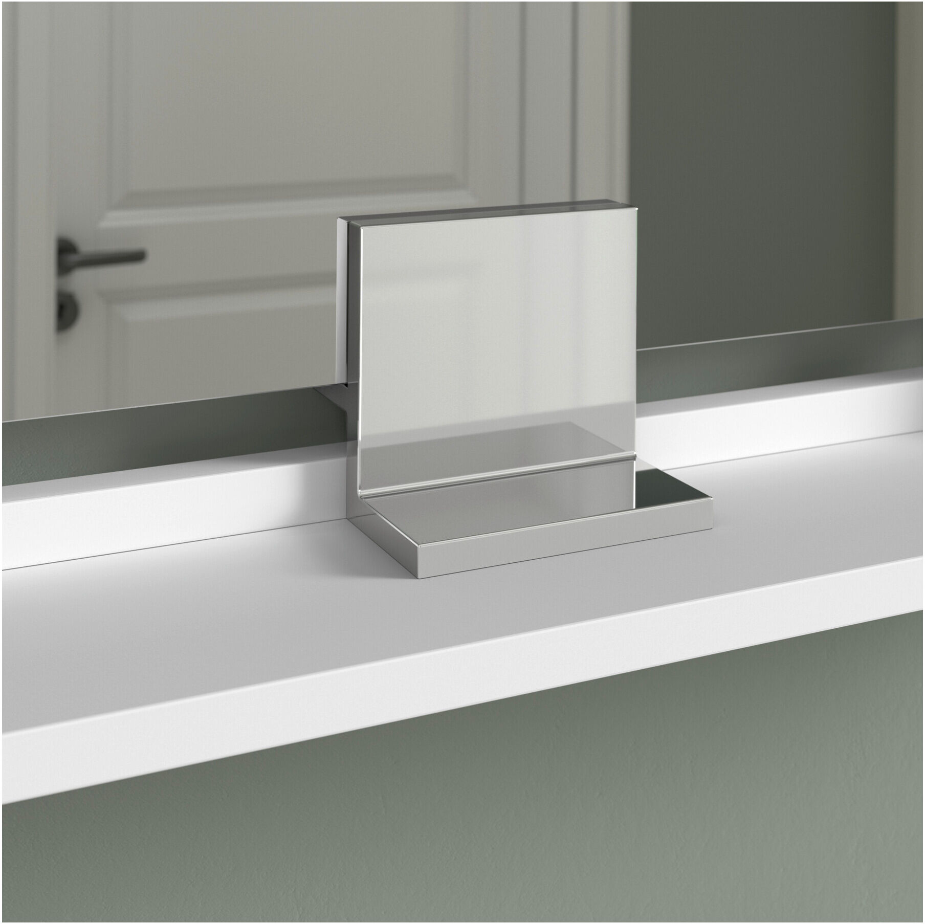 Duravit Spiegel-Ablage Sivida 105x65x3,6cm, Weiß Matt, montiert, chrom (SV7433010180000)