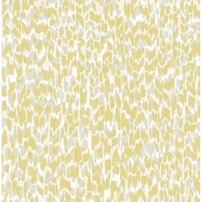 A-Street Prints Flavia Yellow Animal Print Wallpaper