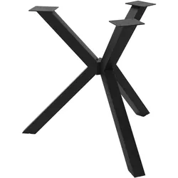 TISCHBEINE Metall Schwarz Ø94,5 x 73 cm X-Form 3-beinig aus Stahl