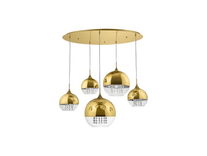 Design Hängelampe „Fermi“ Gold“ 5-Flammig Maytoni