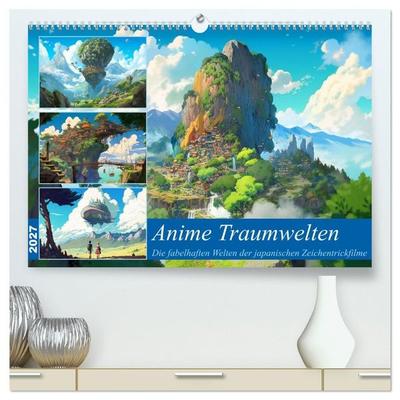 Anime Traumwelten (hochwertiger Premium Wandkalender 2027 DIN A2 quer), Kunstdruck in Hochglanz