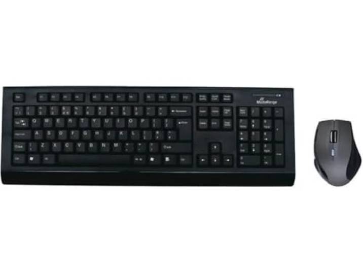 MediaRange MROS104-UK Keyboard QWERTY zwart met draadloze kabel