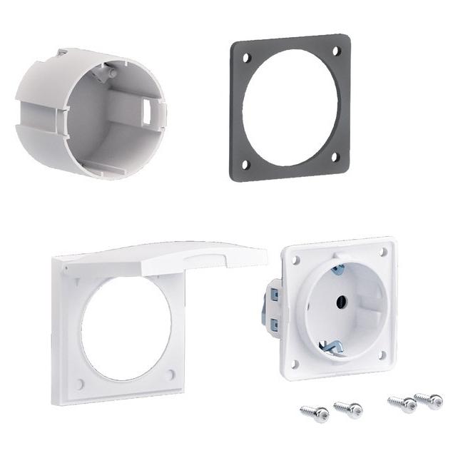 Hager ZY02SD Bestückungspaket 1xSchuko für Flansch (ZY02SD)