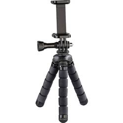 hama 00004609 Ministativ Flex für Smartphone und GoPro, 14 cm, Schwarz